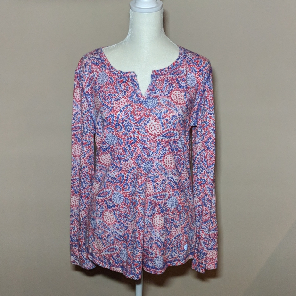 T by Talbot's red white & blue tee long sleeve tee
